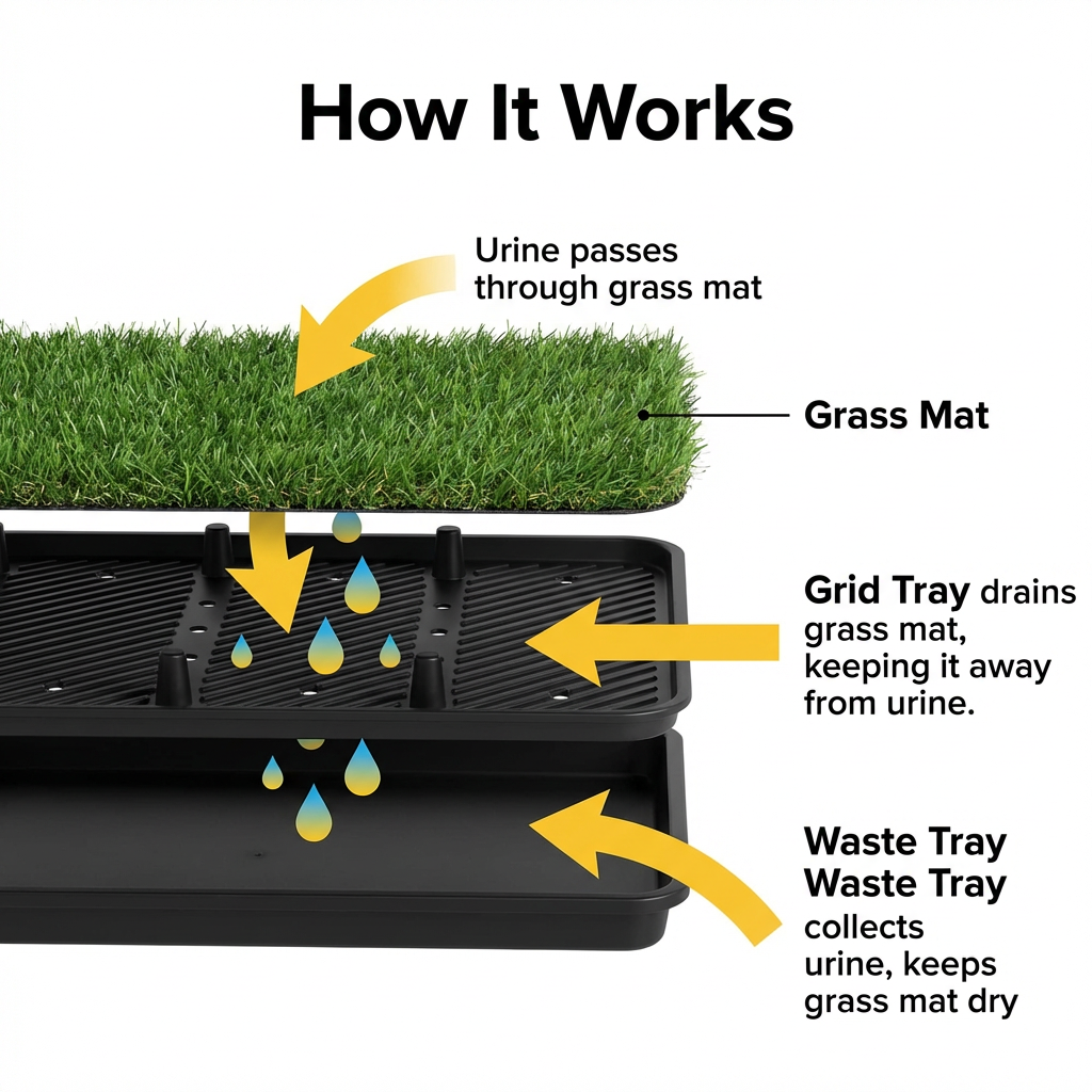 Dog Grass Pad with Tray