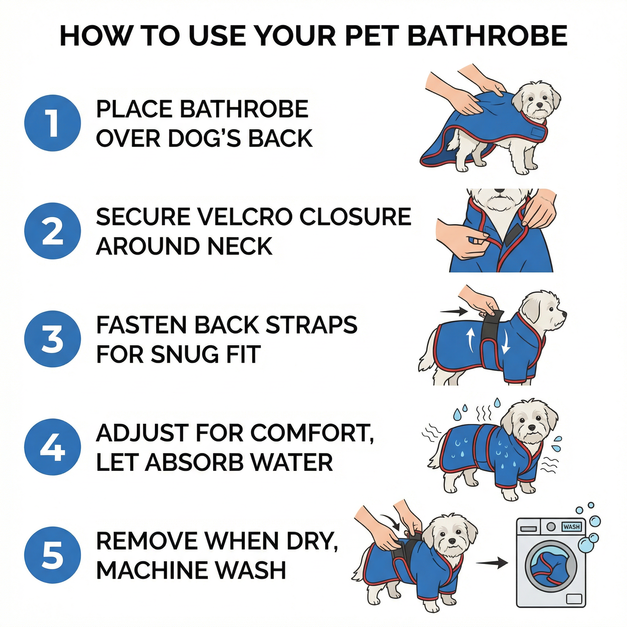 Quick-Dry Pet Bathrobe