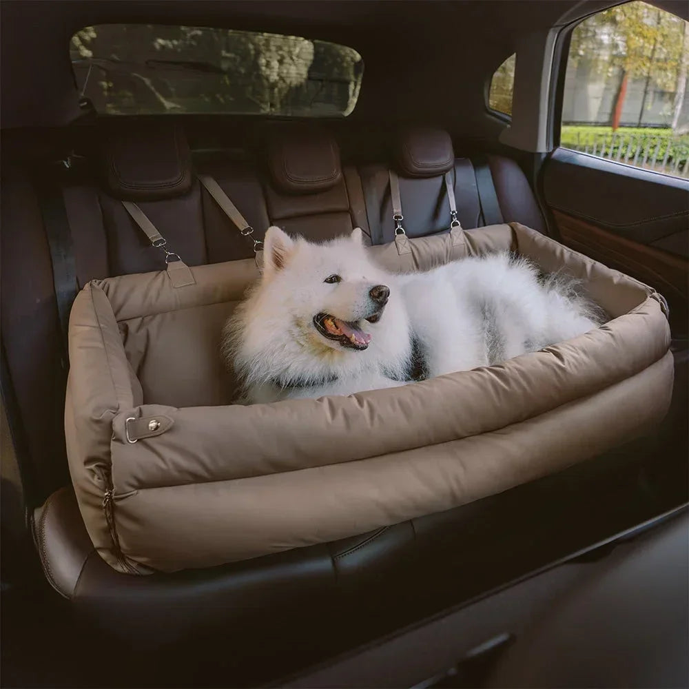Jumbo Dog Car Seat & Booster for Anxiety - Safe Pet Carrier for Large Dog