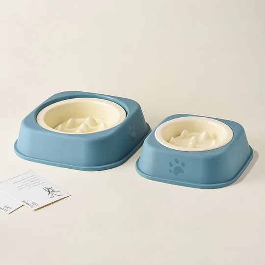 Ceramic Slow Feeder Dog Feeding Bowls With Detachable Stand