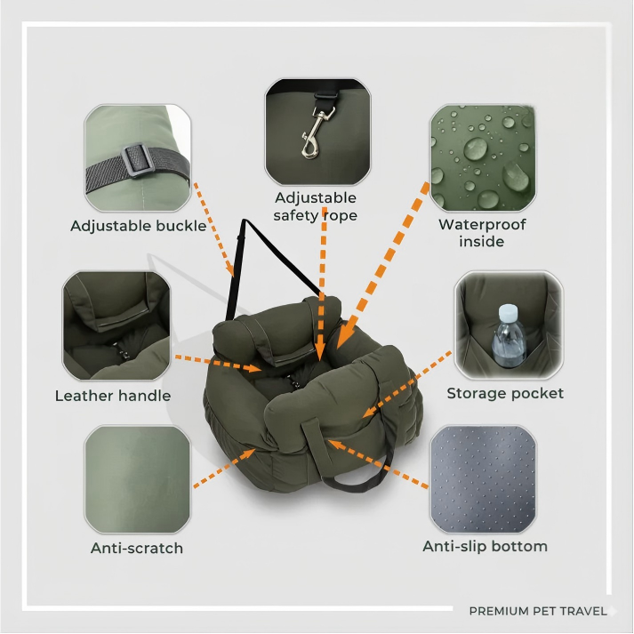 Luxury All-in-One Pet Car Carrier & Couch Bed